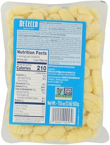 DE CECCO PASTA Potato Gnocchi, 17.6 OZ
