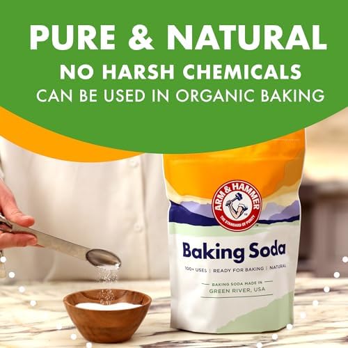 ARM & HAMMER Baking Soda, Multi-Purpose 100% Pure Sodium Bicarbonate Powder for Cooking, Baking, Cleaning, Laundry, Deodorizing, DIY & More, 2.7 Lbs