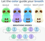 Mindsight 'Breathing Buddha' Guided Visual Meditation | 3 Modes to Slow Your Breathing & Calm Your Mind | Stress & Anxiety Relief | Wellness Gift | Adults, Kids, Classrooms | USB Rechargeable