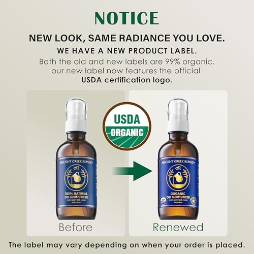 Ancient Greek Remedy Body Oil - Organic After Shower Face Oil & Body Moisturizer for Dry Skin - Almond, Jojoba, Olive, Lavender, Vitamin E Oils - Natural Clean Facial Skincare for Women & Men 4 oz