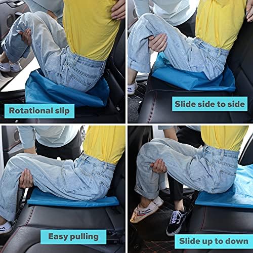 LOSCHEN Tubular Slide Sheet for Elderly Transfer, Sliding Draw Sheets to Assist Moving Elderly - for Cars, Vehicles, Wheelchairs and Bed Transfers - Hospitals & Home Care (Green, 24" x 16"(60x40cm))