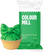Colour Mill Decorators Dough Edible Cake Covering | Easy-to-Roll, Easy-to-Drape Fondant | Vanilla-Flavored Sugarpaste - 8.8 Ounce Green