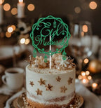 Eid Mubarak Cake Topper, Hajj Mubarak Decor, Muslim Islam Festival Anniversiry Party Decorations, Happy Ramadan Moon Star Eid Decoration Supplies Green Glitter