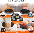 Electric Lumbar Traction Device , Multifunctional Back Traction Device with Dynamic Airbag Traction, Lumbar Stretcher with 3-Level Heat and Vibration Electrotherapy, Adjustable Height with Remote