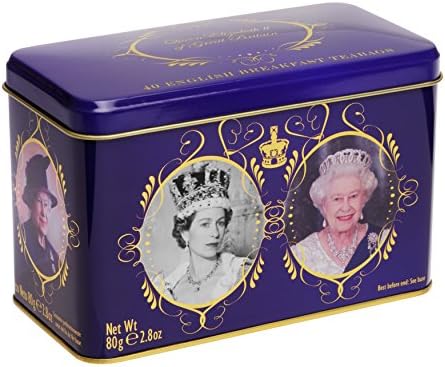 English Tea, English Breakfast Tea in Queen Elizabeth II of Great Britain Tin - DJ01
