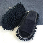 1 Pair Washable Microfiber Dust Mop Slippers Lazy Quick Cleaning Floor Cleaning Bathroom Shoes Cleanning Tools Slipper