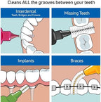 TePe Interdental Brush Original, Soft Dental Brush for Teeth Cleaning, Pack of 6, 0.45 mm, Extra-Small/Small Gaps, Orange, Size 1