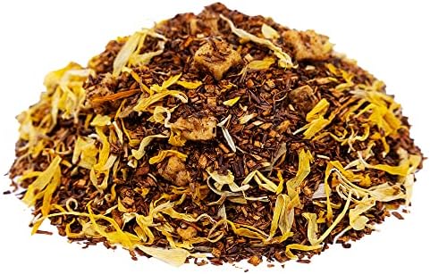 The Whistling Kettle Peach Rooibos Tea (Georgia Peach)- Sweet Aromatic Caffeine Free Flavored Rooibos Tea with Peach and Marigold- 4oz (80 servings)