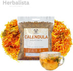 Herbalista - Premium Dried Calendula Flower Petals Tea (4 oz | 114g) | Wild Harvested Marigold for Loose Leaf Teas, Cocktail Infusions, Salves & Culinary Uses | 100% Natural, Edible & Fresh | Flores de Caléndula