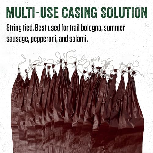 LEM Products Mahogany Fibrous Casings, 1 ½ Inches x 12 Inches, Non-Edible Sausage Casings, Stuffs Approximately 1 Pound Per Casing, Great for Summer Sausage, Pepperoni, and Salami, 25 Count Pack