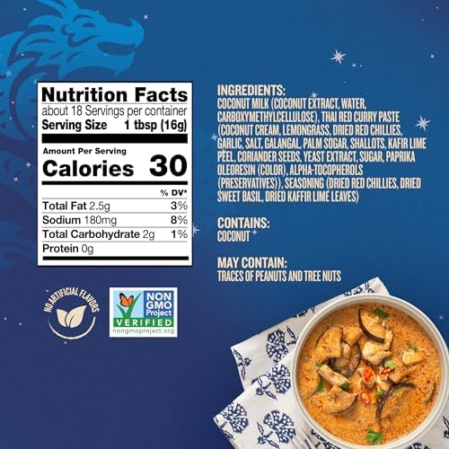 Blue Dragon Thai Red Curry Paste - 9.9oz Jar (Pack of 3) - No Artificial Flavors - Made w/ Red Chilies, Kaffir Lime Leaves & Lemongrass - Authentic Thai Curry Paste For Curries, Soups, Marinades & More
