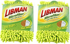 Libman 196 Microfiber Dust Mop Refill with Premium Microfiber Fingers, 18.75" - 2 Pack