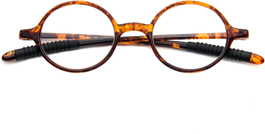 Round Reading Glasses for Women Men Retro Blue Light Blocking TR90 Ultra Lightweight Computer Readers