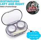8 Pack Clear Contact Lens Case with Inserter/Remover & Tweezer, 4 Colors Leak-Proof Bulk Contact Cases with Box, Lenses Holder Kit with L/R Mark, Style B