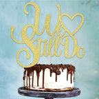 We Still Do Cake Topper - Mr & Mrs/Vow Renewal/Bride Shower/Marriage & Engagement/Wedding Anniversary Party Decoration Supplies, Gold Glitter