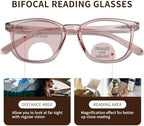 Bifocal Reading Glasses for Women Blue Light Blocking Clear Top Bifocal Computer Readers with Spring Hinges