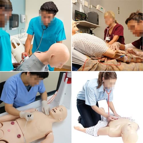5.25ft Life Size Patient Care Manikin Training CPR Simulator Basic Geri Nursing Skills Geriatric Human Model Mannequin Full Body for Students Education Teaching Medical Training Skills