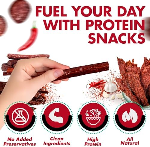 Jerky-n-Spice Premium Spicy Meat Sticks Gift Box (10 Count) | Beef Sticks Variety Pack | Beef Jerky Basket for Men | Assorted High Protein Meat Snacks | Ideal for Birthday, Road Trip & Camping