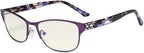 Eyekepper Computer Reading Glasses,Blue Light Filter,Stylish Crystal Readers Women,Purple +0.50