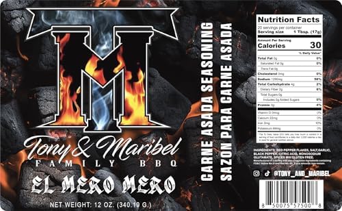 Tony & Maribel “El Mero Mero”Carne Asada Seasoning 12 oz.