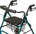 Lumex Walkabout Lite Rollator – Lightweight 14.5 lb. Rolling Walker with Seat for Seniors, Green