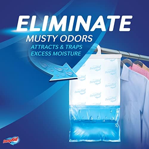 DampRid Fresh Scent Hanging Moisture Absorber, 16 oz., 3 Pack - Eliminates Musty Odors for Fresher, Cleaner Air, Ideal Moisture Absorbers for Closet, 14% More Moisture Absorbing Power*