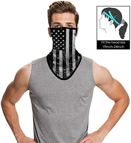 Obacle Neck Gaiter Face Mask with Ear Loops Bandana Face Mask Scarf Face Cover for Men Women