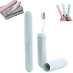 Portable Toothbrush Box, Toothbrush Containers with Lid Protective Holder Cover Storage For Case, For Outdoor Traveling Camping Dust Proof Toothbrus-h Box Accessories Pink/Green