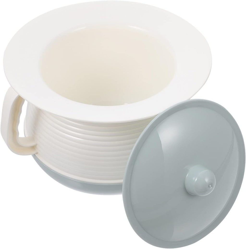 Mobestech Chamber Pot Portable Toilet Urine Pot with Lid Urinal Pee Buckets Potty Urinal Car Emergency Toilet Pot Spittoon Bottle with Handle for Camping Travel Home Bucket Toilet (Blue)