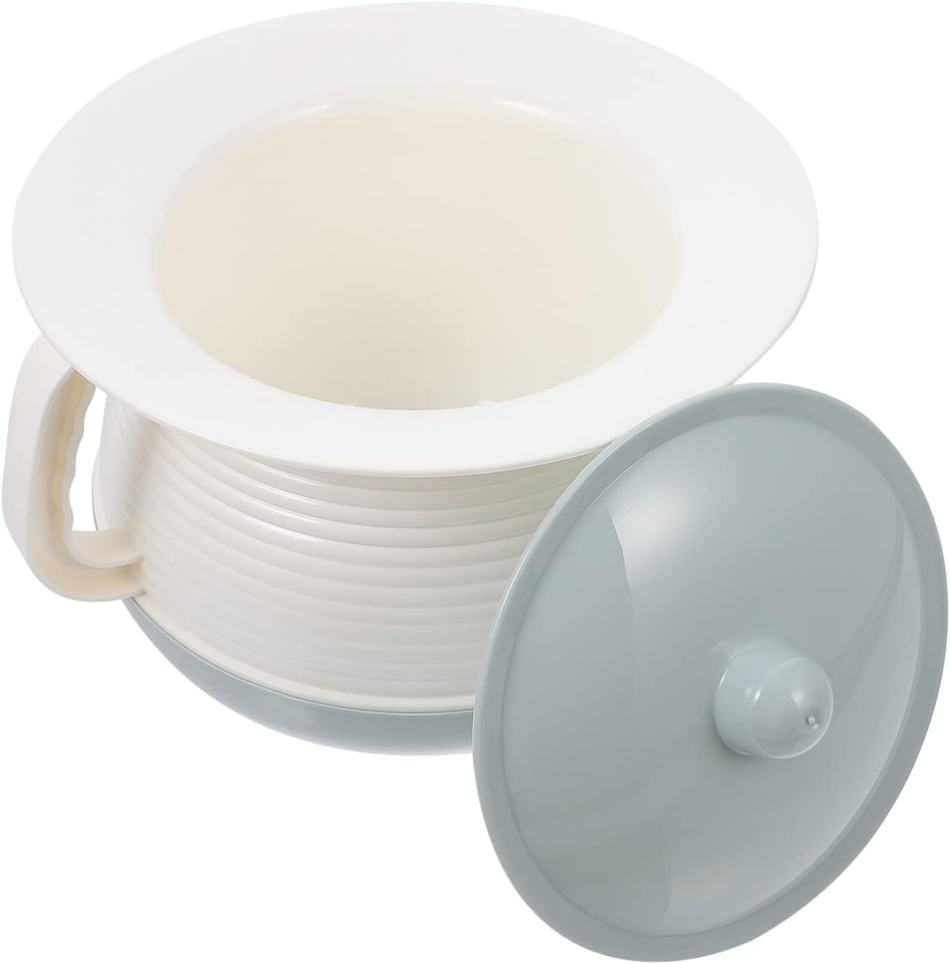 Mobestech Chamber Pot Portable Toilet Urine Pot with Lid Urinal Pee Buckets Potty Urinal Car Emergency Toilet Pot Spittoon Bottle with Handle for Camping Travel Home Bucket Toilet (Blue)