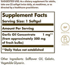 Solgar Garlic Oil Perles, 250 Softgels - Natural Cardiovascular Support - Garlic Oil Concentrate, Reduced Odor - Gluten Free, Dairy Free - 250 Servings