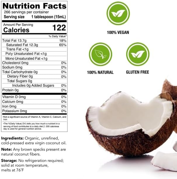 Organic Refined Coconut Oil (RBD) | Gallon Pail | by Miracle Palm