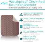 Sures Waterproof Chair Pads for Incontinence (22" x 21") - Washable, Waterproof Seat Protector - Chair Protector Seat Cover - Absorbent Pad for Bed, Seat, Car, Wheelchair & Recliner (Brown, 2 Pack)