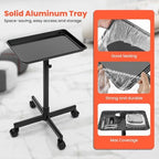 TASALON Rolling Salon Cart, Mobile Styling Station with Wheels Aluminum Rolling Tray Trolley for Salon Essentials, Adjustable Height or Hairstylist Tray with 10 PCS Disposable Salon Tray Cover