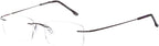 Titanium Frame Rimless Reading Glasses in 24 Strengths and 5 Colors