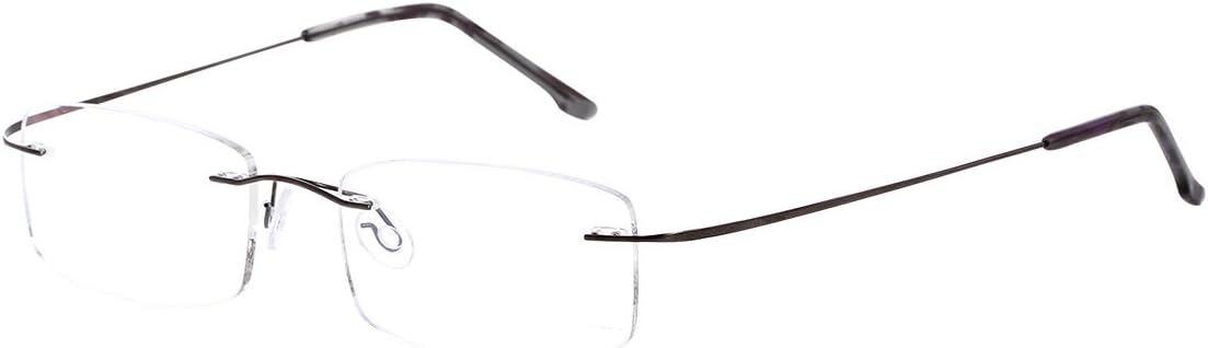 Titanium Frame Rimless Reading Glasses in 24 Strengths and 5 Colors