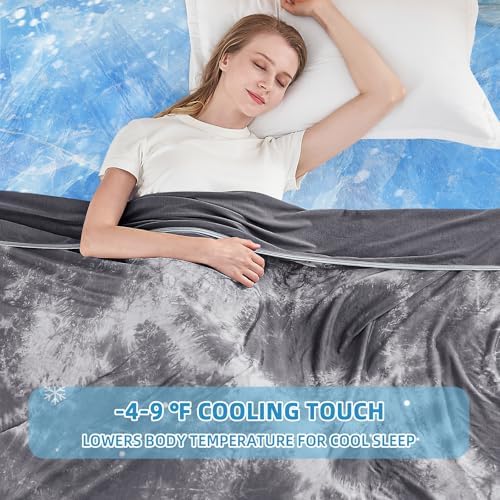 inhand Cooling Blanket Queen Size (90"x90"), Cooling Blankets for Hot Sleepers, Absorbs Heat to Keep Adults Cool For Summer Nights Sweats, Thin Cold Lightweight Blanket for Couch Bed, All Season Use