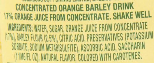 Robinson's Orange Barley Water, 28.7-Ounce (Pack of 4)