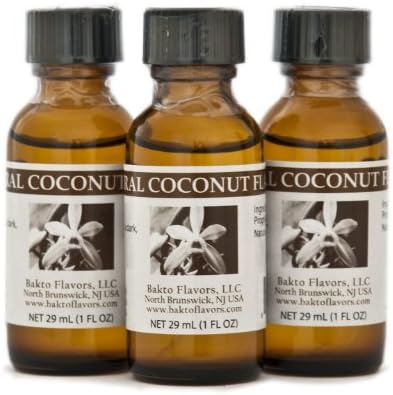 Bakto Flavors Natural Coconut Flavor (1 FL OZ) Pack of 3
