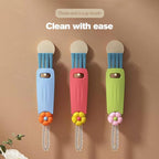 3 in 1 Cup Lid Gap Cleaning Brush, Multifunctional Bottle Brush, Cup Lid Gap Cleaner, Home Kitchen Crevice Cleaning Brush Tools (A-Blue)