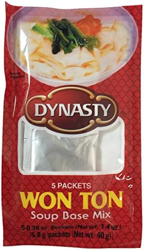 Won Ton Soup Base Mix 5 Individual Packets per Pack, 1.4 Oz, (4 Pack)