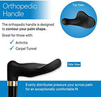 RMS Orthopedic Walking Cane - Offset Cane to Fit Individual's Palm Naturally - Ideal for Anyone with Arthritis or Carpal Tunnel Syndrome (Choose Left Hand or Right Hand)