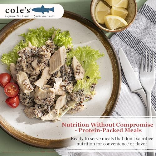 COLE’S - Smoked Rainbow Trout Fillet with Quinoa | Open & Ready to Eat Meal | 5.6 oz Canned & Hand-Packed | 19g Protein | High in Vitamin D | 6 pack