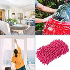 M METERXITY Chenille Sponge Mitten - Universal Glove Wash/Wipe Glass, Window, Screen, Apply to Household Daily Cleaning