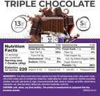 Power Crunch Protein Wafer Bars, High Protein Snacks with Delicious Taste, Triple Chocolate, 1.4 Ounce (12 Count)