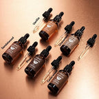 LOVERY (5 Pack Beard Oil for Men, Natural Mens Beard Oil Kit Variety Set - Sandalwood, Vanilla, Cedarwood, Pine, Unscented, W Argan & Jojoba Oil, Mens Beard Softener Grooming Gifts for Him