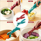 2pcs Hot Plate Grippers Hot Plate Gripper Lifters Tongs Multi-Function Anti-Scald Bowl Clip Silicone Non-slip Hot Dish Plate Holder Kitchen Utensil for Bowls Pans Dishes