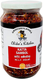 Katta Sambol 350g (12.3oz) by Chiko's Kitchen, Ready to Eat Sri Lankan Spicy Condiment with Maldive fish