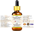 Greenwood Essential Pure Fenugreek(Methi) Essential Oil (Trigonella foenumgraecum) with Glass Dropper Steam Distilled 15ml (0.50 oz)