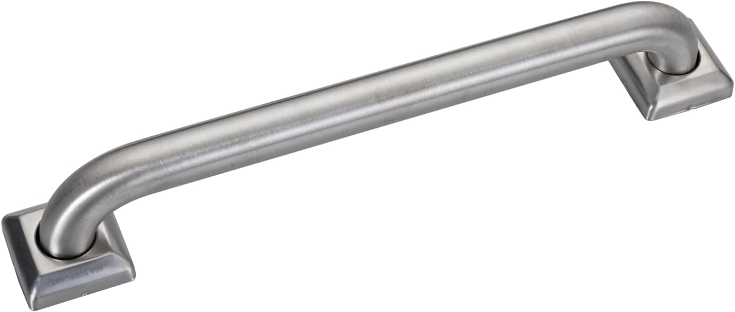 joyrain 500lb Capacity Stainless Steel Grab Bar - Heavy Duty Bathroom Safety Rail for Elderly, Anti-Slip Shower Handle, ADA Compliant (Brushed Stainless Steel, 16 inch)